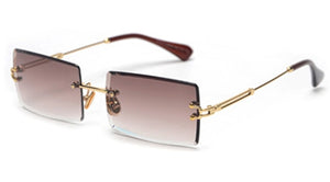 Luxury Brand Rectangle Ladies Sunglasses Women 2019 Rimless Square Polarized Sun Glasses For Ladies Zonnebril Dames Vrouwen Bril