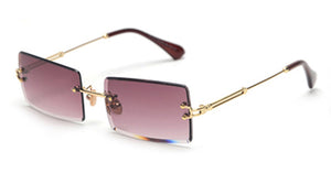 Luxury Brand Rectangle Ladies Sunglasses Women 2019 Rimless Square Polarized Sun Glasses For Ladies Zonnebril Dames Vrouwen Bril